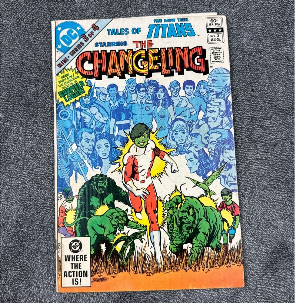Tales of the New‎ Teen Titans 3 DC Comics 1982 Changeling Beast Boy Origin Perez